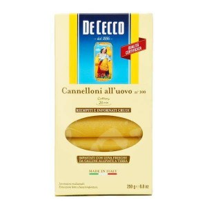 Cannelloni n°100 aux oeufs De Cecco - Sachet 250g