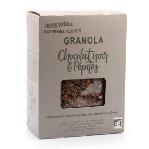 Granola au chocolat cuit et cru bio - Boite 350g