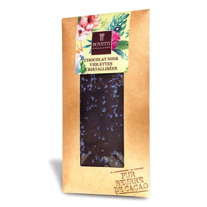Tablette chocolat noir fleur de violette - Tablette 100g