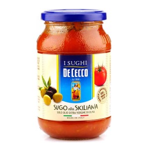 Sauce tomate à la sicilienne De Cecco (Olives) - Bocal 400g