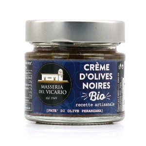 Crème d'olives noires bio - Pate' di olive peranzana - Pot 130g