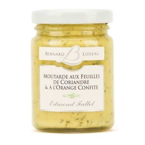Moutarde aux feuilles de coriandre & à l'orange confite - Bernard Loiseau - Pot 100g