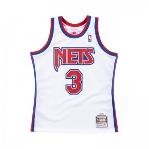 Maillot NBA swingman Dražen Petrović New Jersey Nets 1992-93 Hardwood Classics Mitchell & ness Blanc