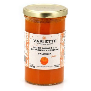 Sauce tomate bio de variété ancienne Valencia orange - Pot 250g