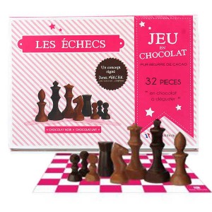 Jeu d'échecs en chocolat - Jeu en chocolat (pièces et plateau)