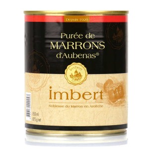 Purée de marrons non sucrée d'Aubenas gros conditionnement - Boite 4/4 - 875g