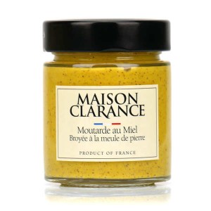 Moutarde au miel broyée à la meule de pierre - Pot 140g