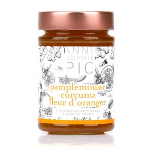 Confiture de pamplemousse curcuma fleur d'oranger - Pot 220g