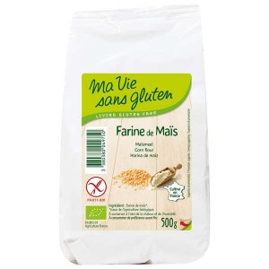 Farine de maïs bio certifiée sans gluten - Sachet 500g