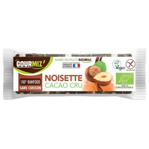 Barre crue et bio Noisettes - Cacao cru - Barre 35g