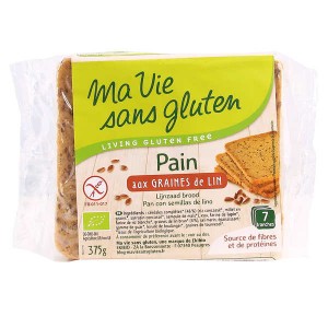 Pain bio aux graines de lin - sans gluten - Paquet 375g