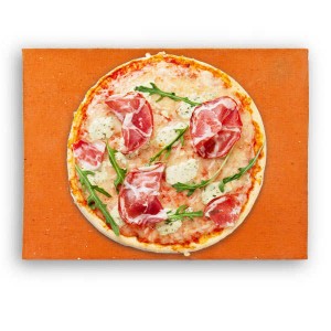 Pierre à pizza rectangulaire en terre cuite spéciale four ménager (40x30x2.5) - Taille 40x30x2.5cm