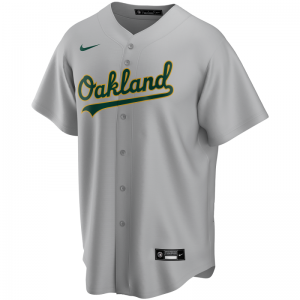 Maillot de Baseball MLB Oakland Athletics Nike Replica Road Gris pour Homme