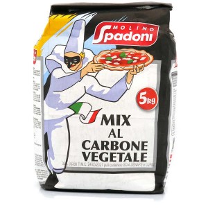 Farine noire au charbon végétal pour pizza et panification - Sac 5kg