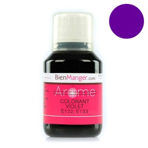 Colorant alimentaire violet E122, E133 - Liquide - Flacon doseur 115ml