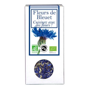 Fleurs de bleuet comestible bio pour infusion et cuisine - Boîte15 gr