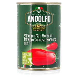 Tomates pelées italiennes - San Marzano dell'Agro Sarnese-Nocerino AOP - Boîte 400g (260g net égoutté)