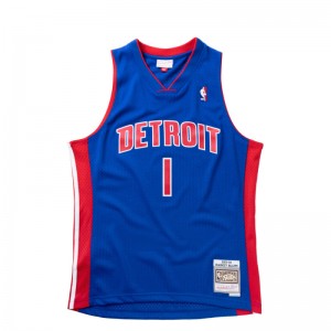 Maillot NBA Chauncey Billups Detroit Pistons 2003-04 Mitchell & ness Hardwood Classic Swingman Bleu