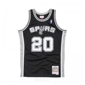 Maillot NBA Manu Ginobili San Antonio Spurs 2002-03 Mitchell & ness Hardwood Classics swingman Noir