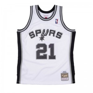 Maillot NBA Tim Duncan San Antonio Spurs 1998-99 Mitchell & ness Hardwood Classics Blanc