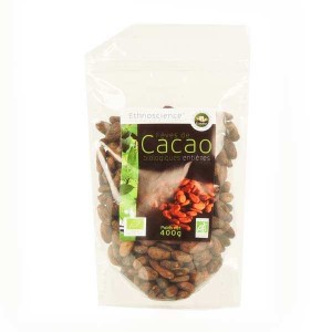 Fèves de cacao crues entières bio - Sachet 125g