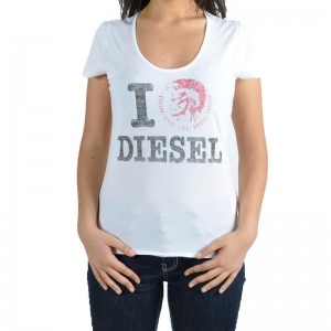 T-Shirt Diesel Tictor-C Maglietta 100 Blanc