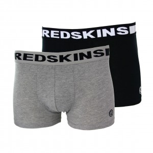 Boxer Redskins Pack De 2 Bx07 NOGR Noir/Gris