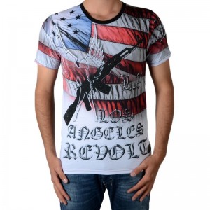 Tee Shirt Celebry Tees Gun America Noir / Rouge