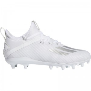 Crampons de Football Americain Adidas Adizero MD Moulés Blanc