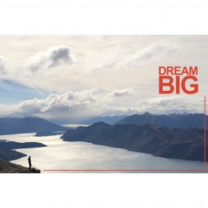 Tirage photo aluminium dédicacé "Dream big" 75x50