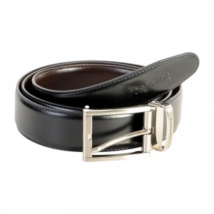 Ceinture Torrente Avec Boite Cadeau Reversible Noir et Marron CM24