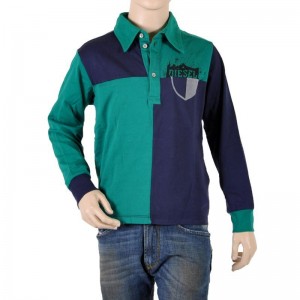 Polo Enfant Diesel Tomely K569 Bleu / Vert