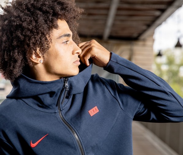 veste ~ capuche fff nike tech fleece bleu
