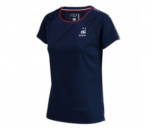 T-shirt France Fan 2 étoiles Bleu Femme