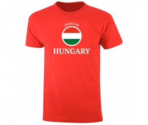 T-shirt Fan Hungary Rouge