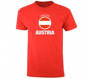 T-shirt Fan Austria Rouge