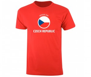 T-shirt Fan Czech Republic Rouge
