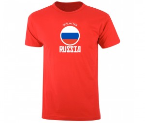 T-shirt Fan Russia Rouge
