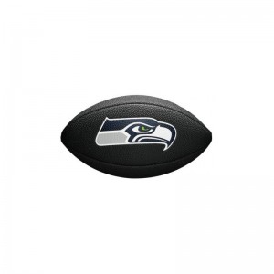 Mini Ballon de Football Américain Wilson NFL team logo Seattle Seahawks Noir