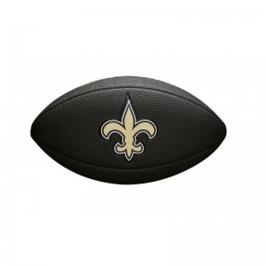 Mini Ballon de Football Américain Wilson NFL team logo New Orleans Saints Noir