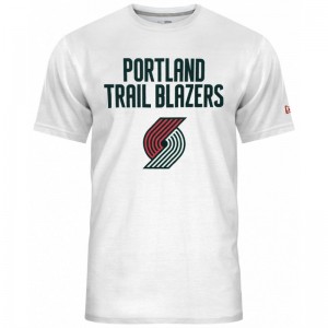 T-Shirt NBA Portland Trail blazers New Era Team logo Blanc