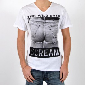 T-Shirt Eleven Paris Wild Boy V Neck Blanc