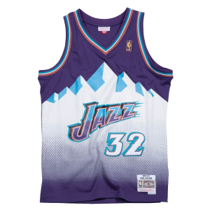 Karl Malone Mitchell & Ness Yth 90s Hardwood Classic Swingman Jersey Purple 90s HWC 