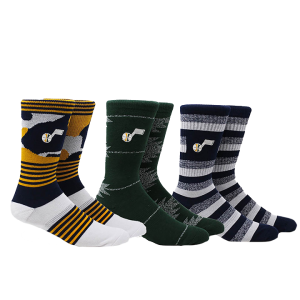 Pkwy Jazz Court 3 Pack Sock Utah Jazz