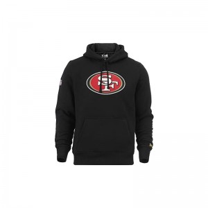 Sweat à Capuche NFL San Francisco 49ers New Era Team logo Noir