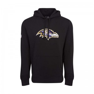 Sweat à Capuche NFL Baltimore Ravens New Era Team logo Noir