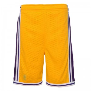 Short NBA Los Angeles Lakers 1996 Mitchell & Ness Jaune pour enfant