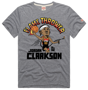 Jordan Clarkson Homage Flamethrower Nickname Tee Gray Edition City 