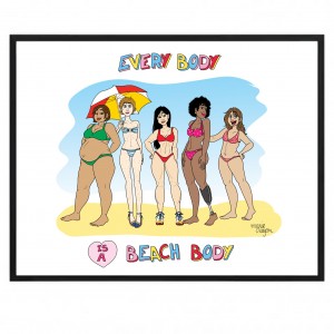 Paper Poster 50x40 Marie Crayon "Beach Body"