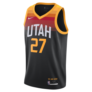 Maillot Enfant Nike Utah Jazz City Edition Black Swingman Rudy Gobert